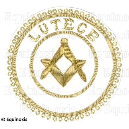 Badge / Macaron GLNF – Grande tenue provinciale – Assistant Grand Maître – Lutèce – Brodé main